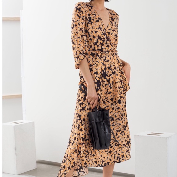& Other Stories Dresses & Skirts - Asymmetrical Floral Midi Dress